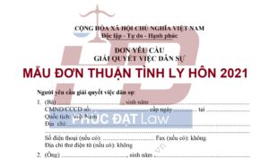 MẪU ĐƠN LY HÔN THUẬN TÌNH