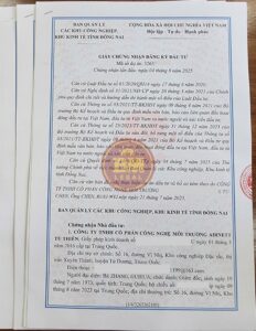 Giấy phép đầu tư tại khu vực Bình Dương, Hồ Chí Minh, Đồng Nai