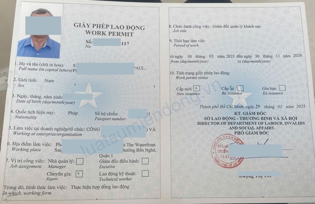 Giấy phép lao động tại bình dương visa tại bình dương gia hạn giấy phép lao động